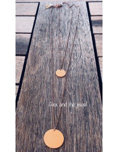 Γυναικείο κολιέ κόσμημα από ατσάλι σε ροζ χρυσό Mirka 2