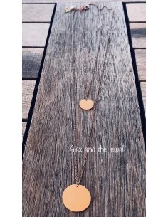 Γυναικείο κολιέ κόσμημα από ατσάλι σε ροζ χρυσό Mirka 2