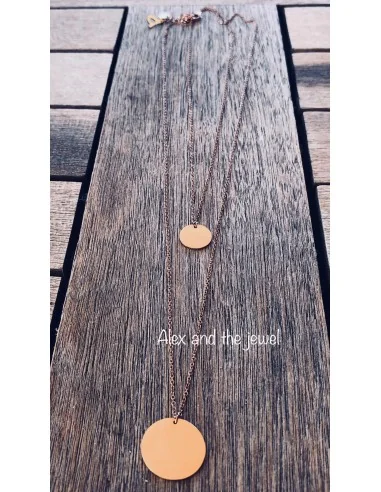 Γυναικείο κολιέ κόσμημα από ατσάλι σε ροζ χρυσό Mirka