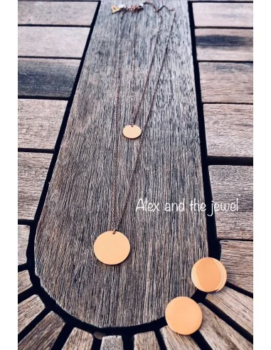 Γυναικείο κολιέ κόσμημα από ατσάλι σε ροζ χρυσό Mirka