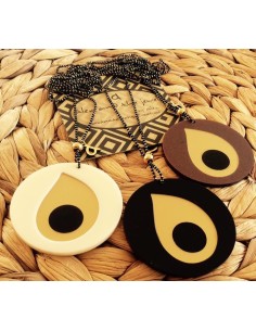 Χειροποίητο κολιέ κόσμημα με κρεμαστό στοιχείο μάτι See You