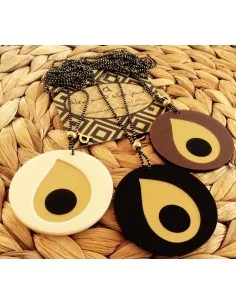 Χειροποίητο κολιέ κόσμημα με κρεμαστό στοιχείο μάτι See You