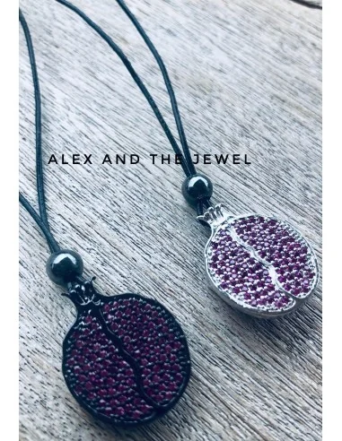 Χειροποίητο κόσμημα κολιέ με κρεμαστό ρόδι σε...