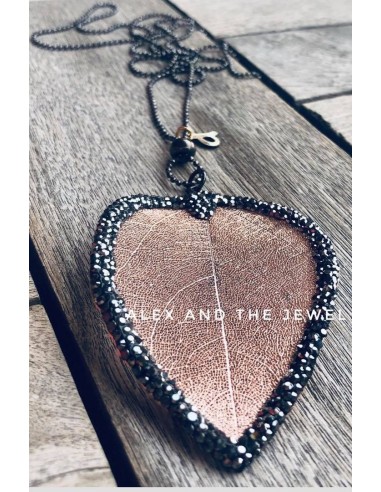 Χειροποίητο κόσμημα κολιέ από φυσικό φύλλο Leaves