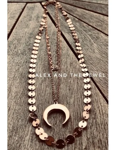 Γυναικείο τριπλό κολιέ από ατσάλι Adele