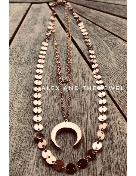 Γυναικείο τριπλό κολιέ από ατσάλι Adele