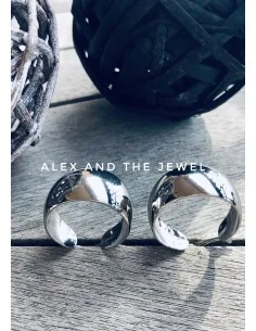 Κόσμημα σκουλαρίκια κρίκοι μεσαίου μεγέθους από ατσάλι σε... 2