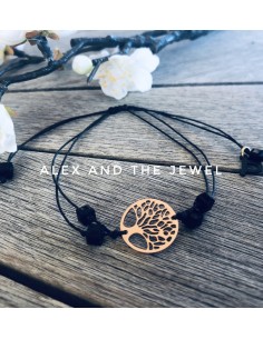 Γυναικείο βραχιόλι Δέντρο της Ζωής σε ροζ χρυσό Life tree 2