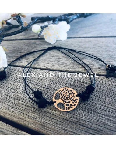 Γυναικείο βραχιόλι Δέντρο της Ζωής σε ροζ χρυσό Life tree