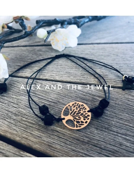 Γυναικείο βραχιόλι Δέντρο της Ζωής σε ροζ χρυσό Life tree Γυναικείο βραχιόλι Δέντρο της Ζωής σε ροζ χρυσό Life tree