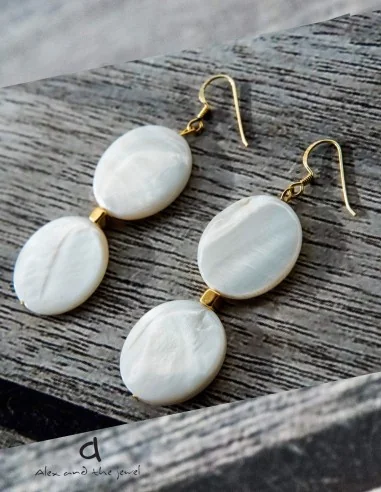 Κόσμημα σκουλαρίκια από φίλντισι σε σχήμα δίσκου με επίχρυσες λεπτομέρειες και γάντζους από ασήμι 925 επιχρυσωμένο Purity