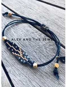 Βραχιόλι με στοιχείο από χάντρες Miyuki σε σχήμα τόξου σε... 2