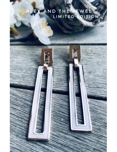 Γεωμετρικό κόσμημα σκουλαρίκια από ατσάλι με...