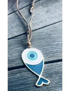 Χειροποίητο γυναικείο κόσμημα κολιέ ψαράκι Kythira 2