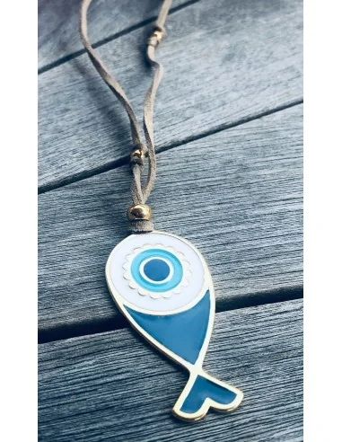 Χειροποίητο γυναικείο κόσμημα κολιέ ψαράκι Kythira