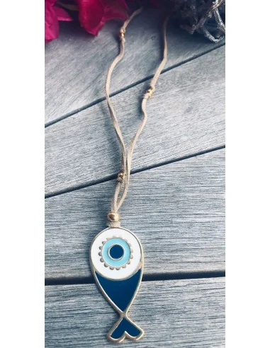 Χειροποίητο γυναικείο κόσμημα κολιέ ψαράκι Kythira