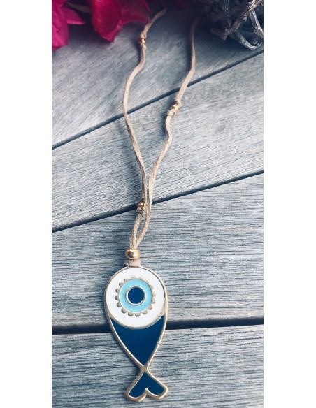 Χειροποίητο γυναικείο κόσμημα κολιέ ψαράκι Kythira