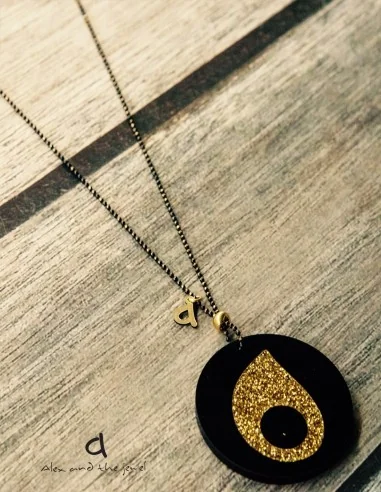 Χειροποίητο κολιέ κόσμημα με κρεμαστό στοιχείο μάτι See You