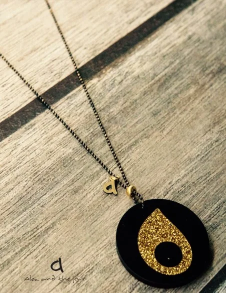 Χειροποίητο κολιέ κόσμημα με κρεμαστό στοιχείο μάτι See You