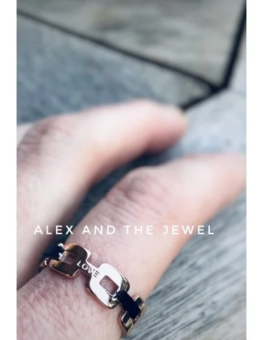 Γυναικείο δαχτυλίδι από ατσάλι σε ροζ χρυσό Carla