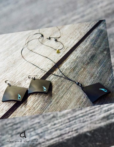 Κόσμημα γεωμετρικά σκουλαρίκια σε 2 αποχρώσεις με γάντζους από ασήμι 925 The Square