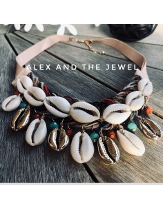 Γυναικείο κολιέ κόσμημα με κοχύλια boho Morocco 2