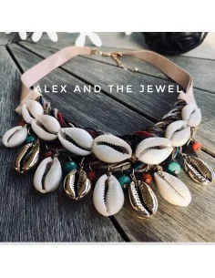 Γυναικείο κολιέ κόσμημα με κοχύλια boho Morocco 2