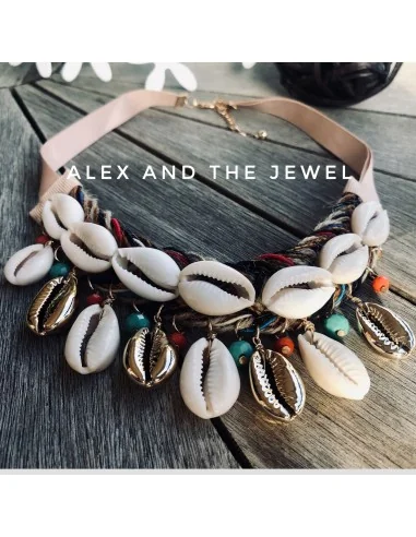 Γυναικείο κολιέ κόσμημα με κοχύλια boho Morocco