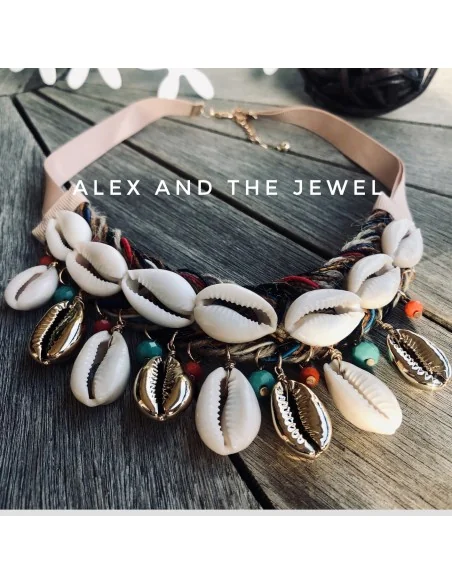 Γυναικείο κολιέ κόσμημα με κοχύλια boho Morocco