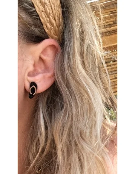 Κόσμημα σκουλαρίκια από ατσάλι σε μαύρο και χρυσό σε σχέδιο σαγιονάρα Flip Flops Κόσμημα σκουλαρίκια από ατσάλι σε μαύρο και χρυσό σε σχέδιο σαγιονάρα Flip Flops