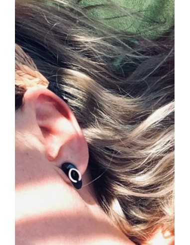 Κόσμημα σκουλαρίκια από ατσάλι σε μαύρο και χρυσό σε σχέδιο σαγιονάρα Flip Flops