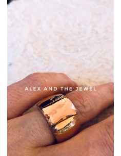 Γυναικείο δαχτυλίδι από ατσάλι σε ροζ χρυσό Carla 2