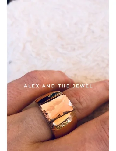 Γυναικείο δαχτυλίδι από ατσάλι σε ροζ χρυσό Carla