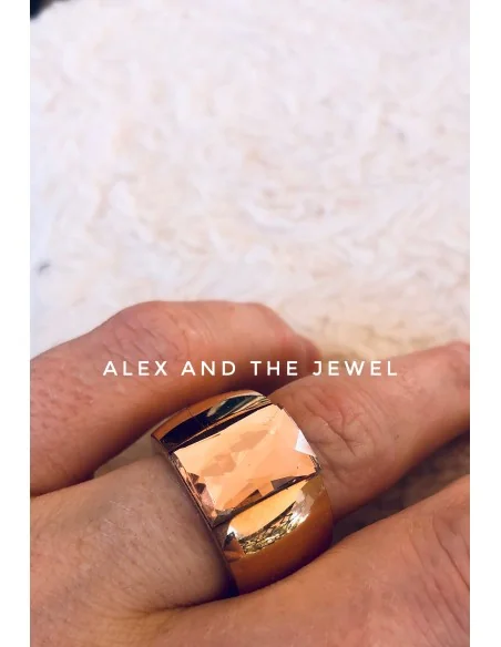 Γυναικείο δαχτυλίδι από ατσάλι σε ροζ χρυσό Carla Γυναικείο δαχτυλίδι από ατσάλι σε ροζ χρυσό Carla