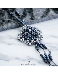 Χειροποίητο γυναικείο κολιέ με κρύσταλλα boho Alexa