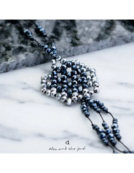 Χειροποίητο γυναικείο κολιέ με κρύσταλλα boho Alexa