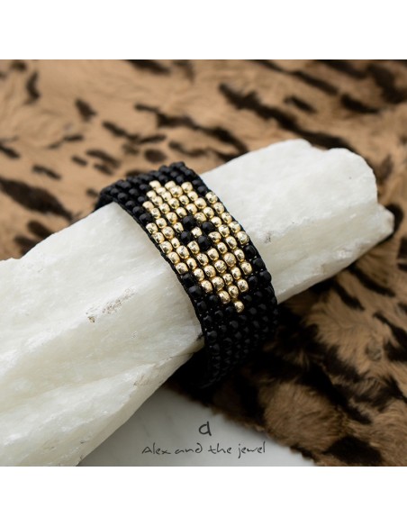 Χειροποίητο γυναικείο βραχιόλι μάτι με κρύσταλλα Margi