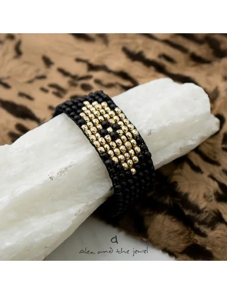 Χειροποίητο γυναικείο βραχιόλι μάτι με κρύσταλλα Margi