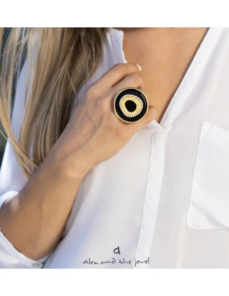 Χειροποίητο επίχρυσο statement δαχτυλίδι μάτι Gilda Χειροποίητο επίχρυσο statement δαχτυλίδι μάτι Gilda