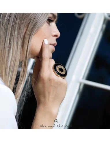 Χειροποίητο επίχρυσο statement δαχτυλίδι μάτι Gilda