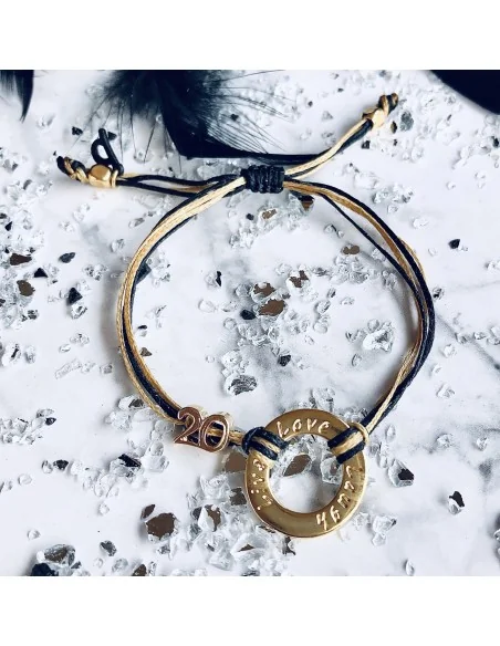 Χειροποίητο γυναικείο βραχιόλι κόσμημα γούρι Live laugh love