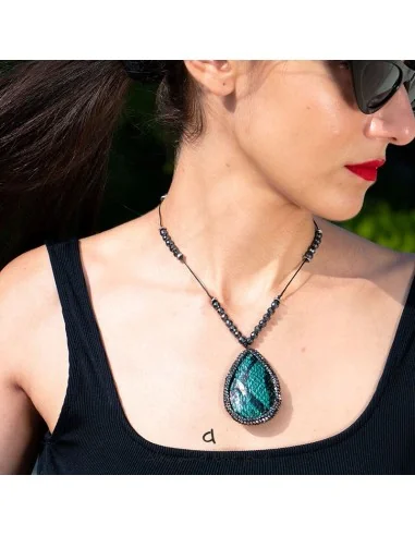 Χειροποίητο γυναικείο κολιέ με στοιχείο σε...