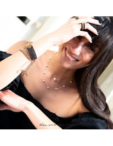 Γυναικείο κολιέ με κεντρικό στοιχείο πέρλα σε ασημένια αλυσίδα  Cannes