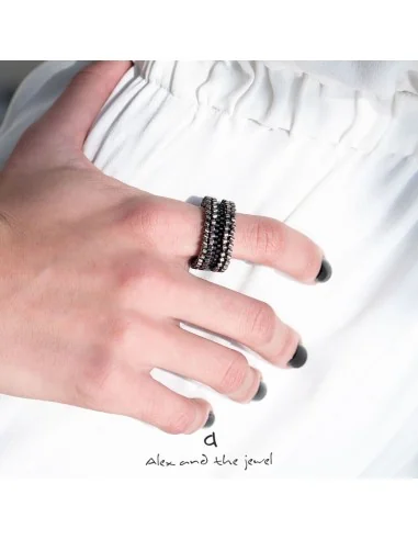 Χειροποίητο δαχτυλίδι με Ιαπωνικές χάντρες Miyuki Olympus