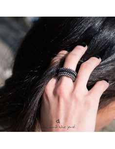 Χειροποίητο δαχτυλίδι με Ιαπωνικές χάντρες Miyuki Olympus