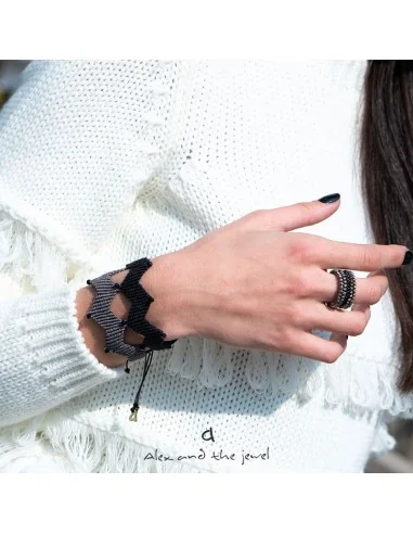 Χειροποίητο δαχτυλίδι με Ιαπωνικές χάντρες Miyuki Olympus