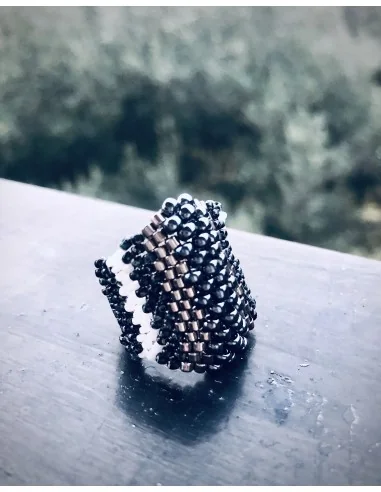 Χειροποίητο γυναικείο δαχτυλίδι με χάντρες Miyuki Arsinoi