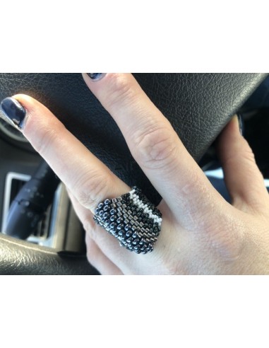 Χειροποίητο γυναικείο δαχτυλίδι με χάντρες Miyuki Arsinoi