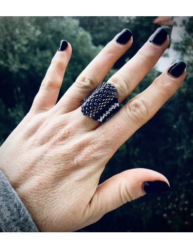 Χειροποίητο γυναικείο δαχτυλίδι με χάντρες Miyuki Arsinoi