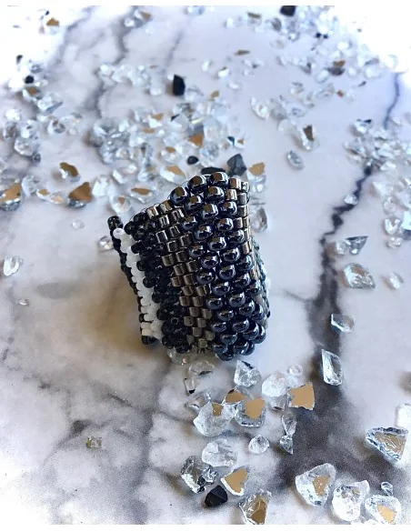 Χειροποίητο γυναικείο δαχτυλίδι με χάντρες Miyuki Arsinoi